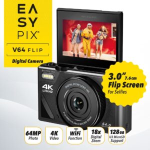 Alternative view of Easypix V64 Flip Screen Camera WiFi