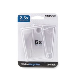 Carson Zakloep WM-01 2,5x Creditcard-formaat Loep met 6x Spot Lens - Afbeelding 6