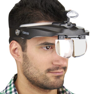 Carson Hoofdloep PRO Series MagniVisor Deluxe met LED en 4 lenzen - Afbeelding 3