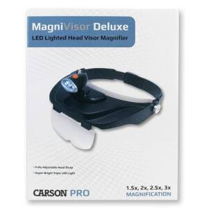 Carson Hoofdloep PRO Series MagniVisor Deluxe met LED en 4 lenzen - Afbeelding 8