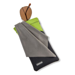 Carson Neoprene Brillenhoesje met microvezeldoekje - Grijs/Groen - Afbeelding 4