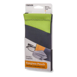 Carson Neoprene Brillenhoesje met microvezeldoekje - Grijs/Groen - Afbeelding 7