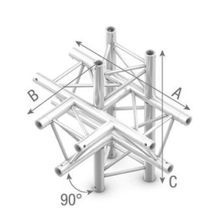 Studioking Truss T-Kruis 90 Graden 5 Wegs Apex Omhoog Omlaag