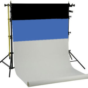 Falcon Eyes Achtergrond Systeem SPK-3 incl. 3 Rollen Zw/Wit/Blauw 1,35x11 m