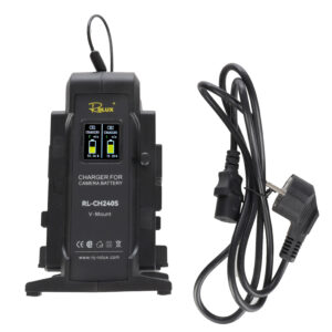 Rolux Dubbele Snellader RL-CH240S voor V-Mount Accu - Afbeelding 8