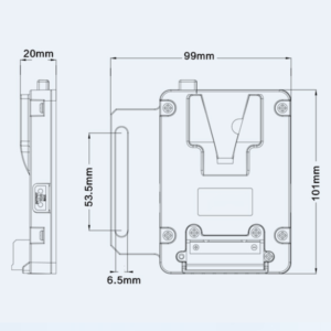 Rolux Mini V-Mount Battery Plate RL-AC12S - Afbeelding 5