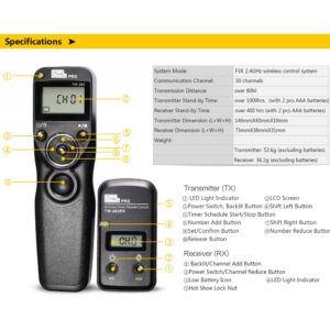 Pixel Timer Remote Control Draadloos TW-283/N3 voor Canon - Afbeelding 7