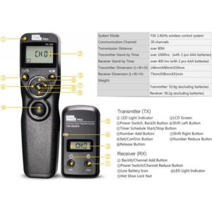 Pixel Timer Remote Control Draadloos TW-283/S1 voor Sony - Afbeelding 8