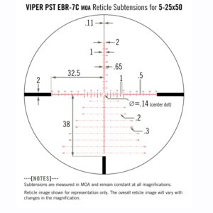 Vortex Viper PST Gen II 5-25x50 FFP Richtkijker, EBR-7C MOA - Afbeelding 4