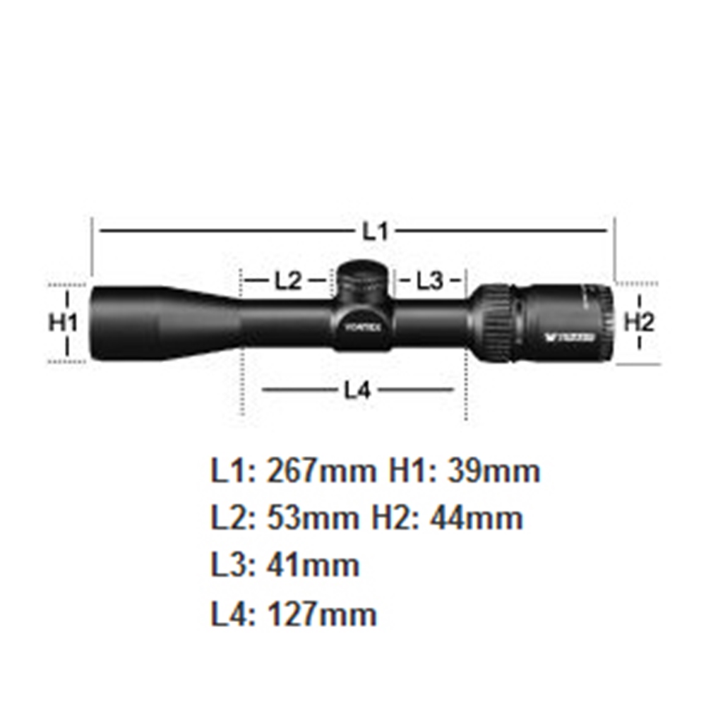 Vortex Crossfire II 2-7x32 Richtkijker Scout Scope, V-Plex Recticle (MOA) - Afbeelding 5