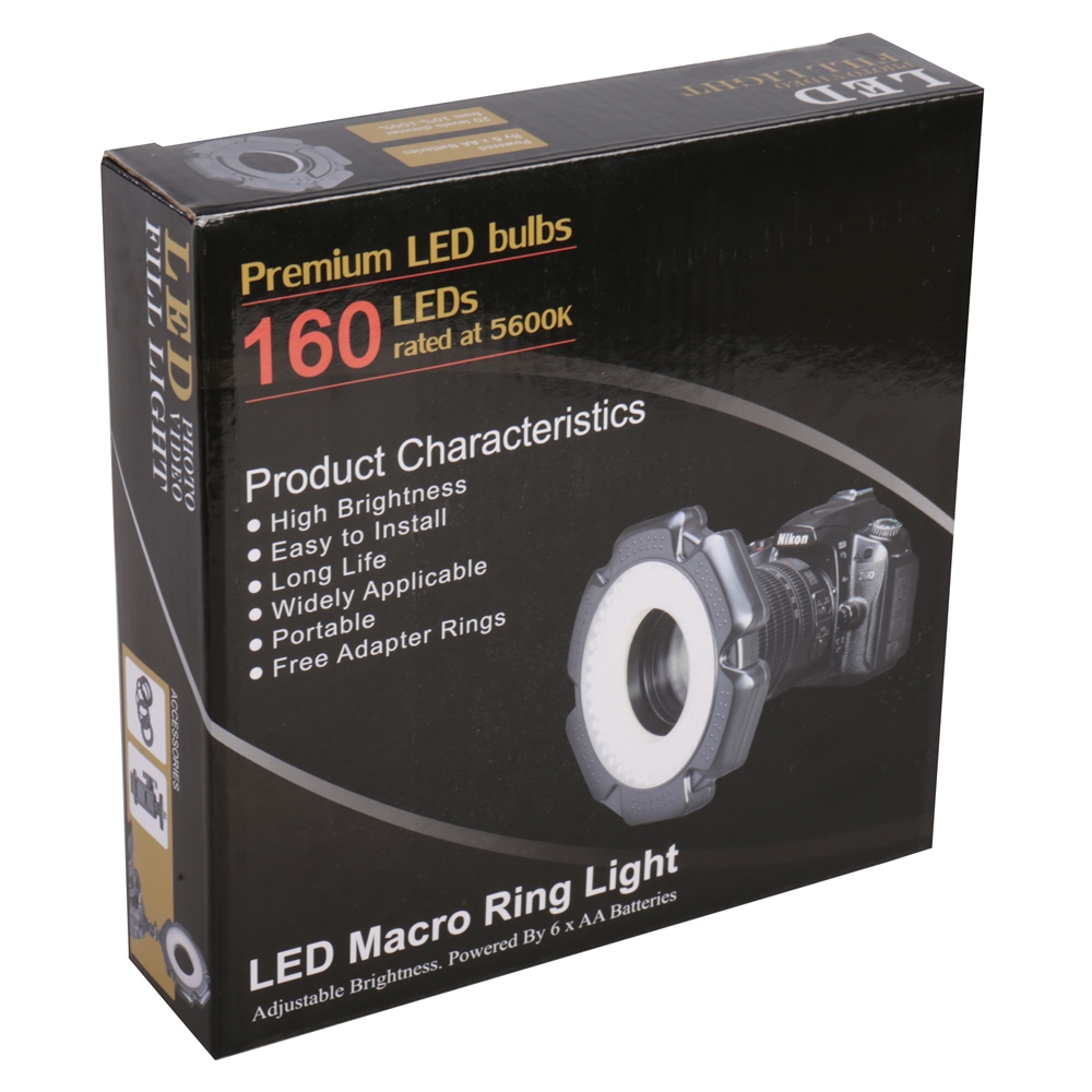 StudioKing Macro LED Ringlamp Dimbaar RL-160 - Afbeelding 7
