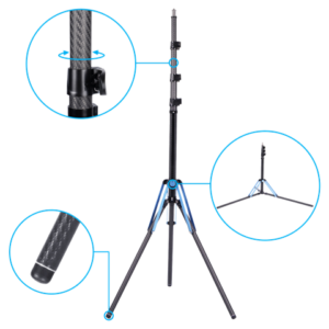 Sirui Carbon Statief DK18 Luchtgeveerd 1,8m - Afbeelding 7