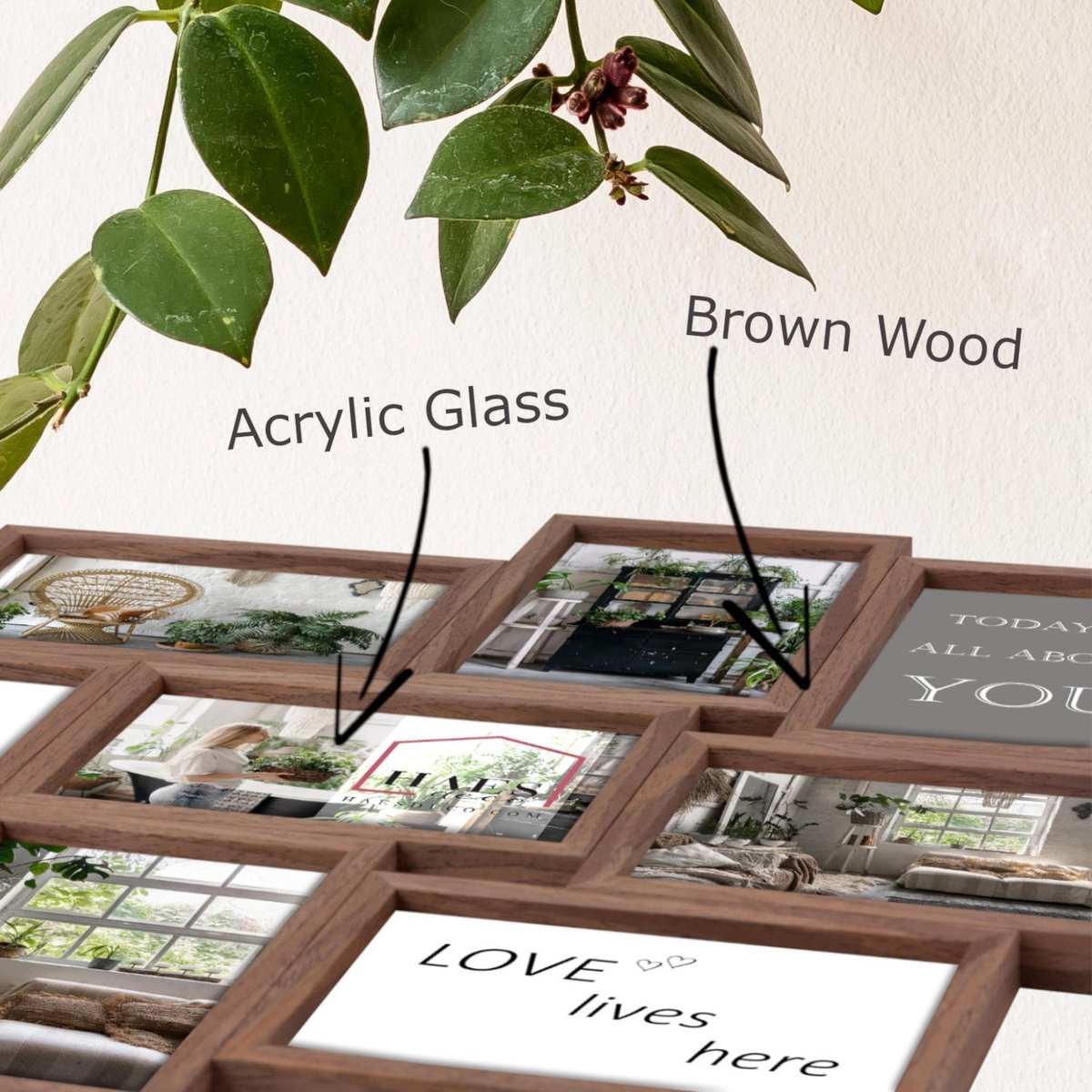 Zep Multi Fotolijst MP150 Stockholm Dark Brown 8x10x15 cm - Afbeelding 3