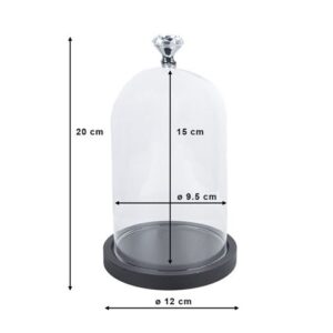 Clayre Eef Stolp 6GL2543 Transparent 12x20 cm - Afbeelding 2