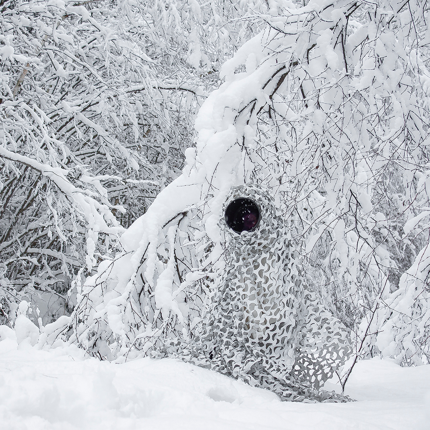 Buteo Photo Gear 3D leafs Camouflagenet Sneeuw 1,5x3 m - Afbeelding 4