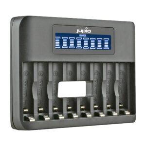 Jupio USB 8 laadslots Octo acculader LCD | Artifoto