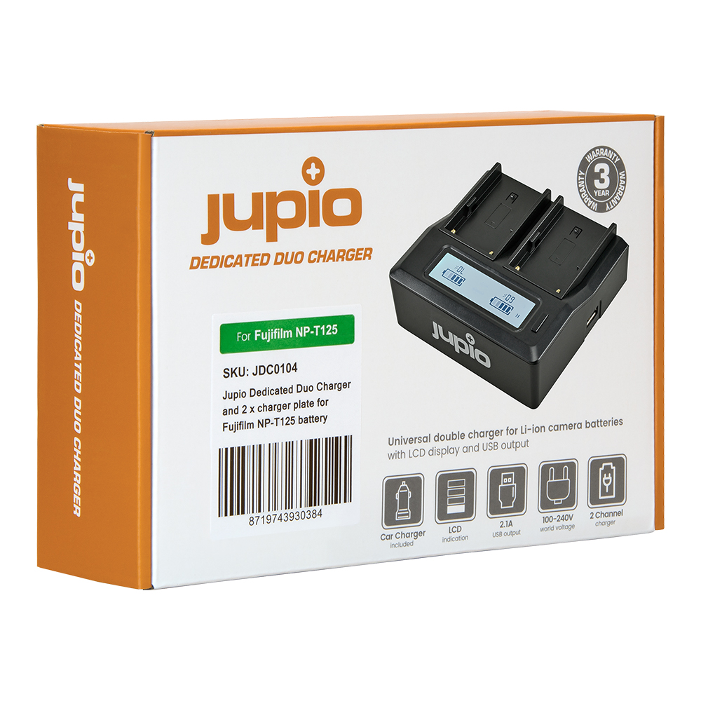 Jupio specifieke duolader voor Fujifilm NP-T125 | Artifoto - Afbeelding 6