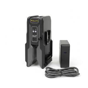 Rolux Opvouwbare Lader Powerfold1 voor V-Mount Accu