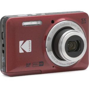 Alternative view of Kodak FZ55 5X Zoom CMOS FHD Li-ion Red