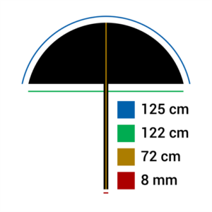 Alternative view of StudioKing Paraplu UBT102 Diffuus Wit 125 cm