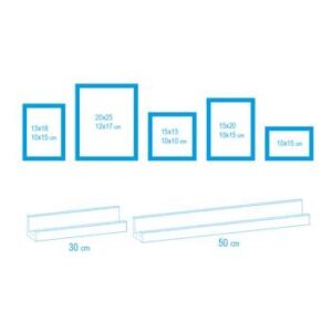 Alternative view of Zep Fotolijst Set EG958 Maratea 5 Stuks met 2 Wandplanken